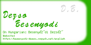 dezso besenyodi business card